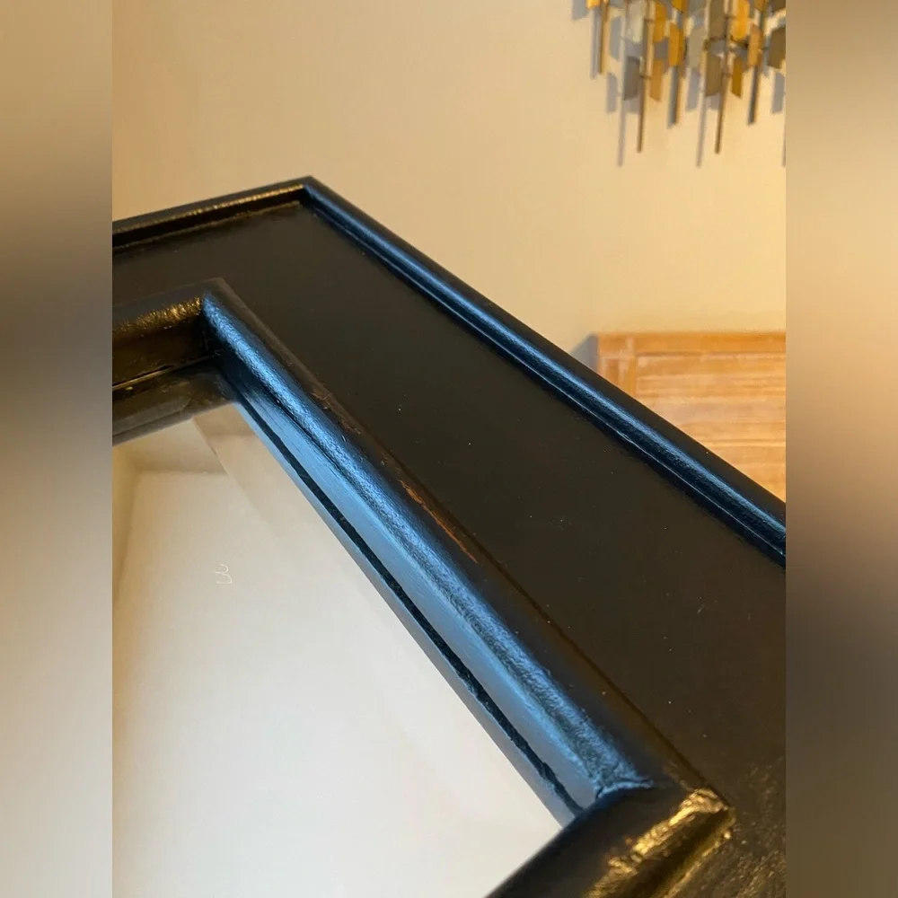 Mirror Square Dark Brown Wood Stained Frame 16x16